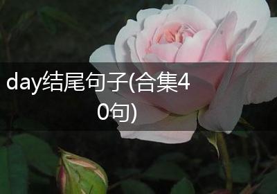 day结尾句子(合集40句)