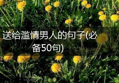 送给滥情男人的句子(必备50句)