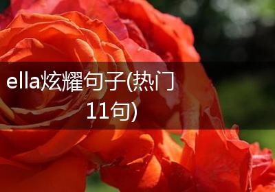 ella炫耀句子(热门11句)