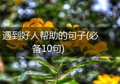 遇到好人帮助的句子(必备10句)