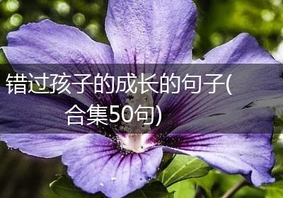 错过孩子的成长的句子(合集50句)