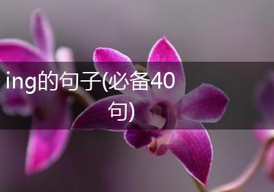 ing的句子(必备40句)