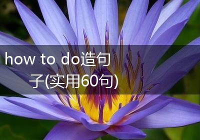how to do造句子(实用60句)