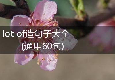 lot of造句子大全(通用60句)