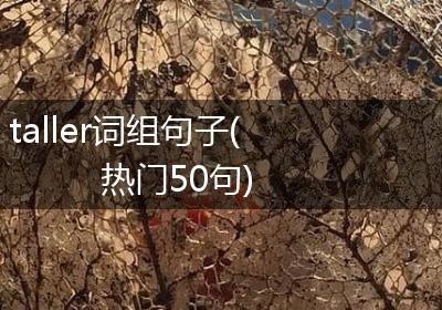 taller词组句子(热门50句)