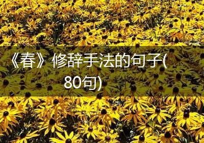 《春》修辞手法的句子(80句)