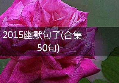 2015幽默句子(合集50句)