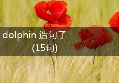 dolphin 造句子(15句)