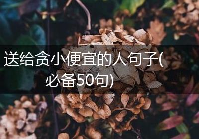 送给贪小便宜的人句子(必备50句)