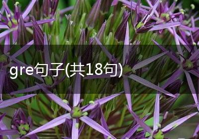 gre句子(共18句)