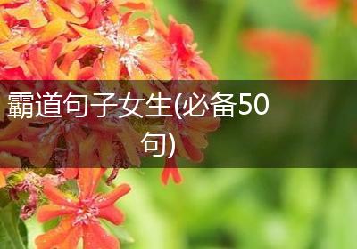 霸道句子女生(必备50句)