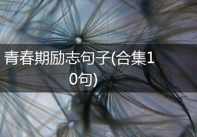 青春期励志句子(合集10句)