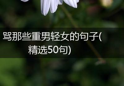 骂那些重男轻女的句子(精选50句)