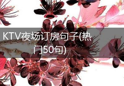 KTV夜场订房句子(热门50句)