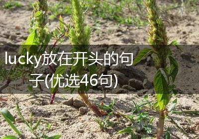 lucky放在开头的句子(优选46句)