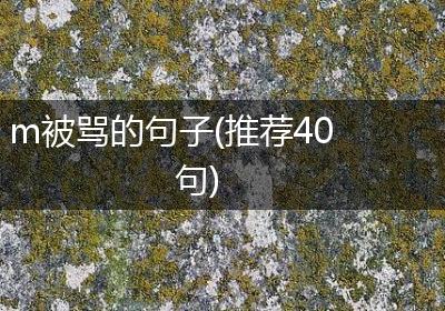 m被骂的句子(推荐40句)