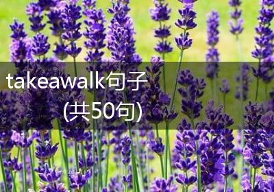 takeawalk句子(共50句)