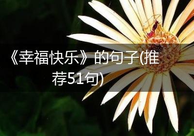 《幸福快乐》的句子(推荐51句)