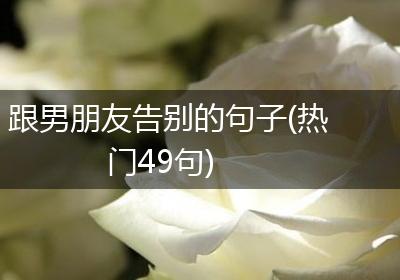 跟男朋友告别的句子(热门49句)