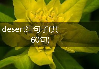 desert组句子(共60句)