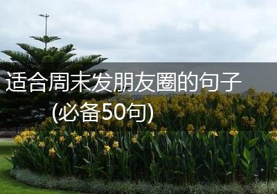 适合周末发朋友圈的句子(必备50句)
