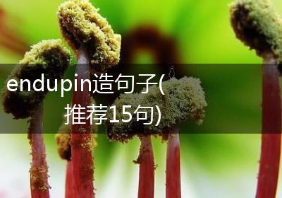 endupin造句子(推荐15句)