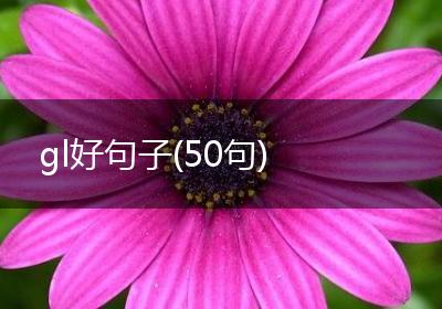 gl好句子(50句)