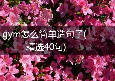 gym怎么简单造句子(精选40句)
