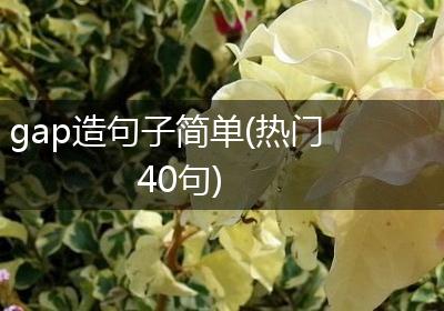 gap造句子简单(热门40句)