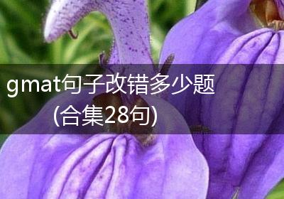 gmat句子改错多少题(合集28句)