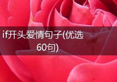 if开头爱情句子(优选60句)