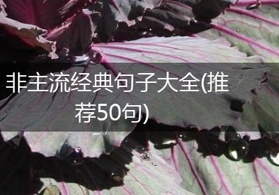 非主流经典句子大全(推荐50句)