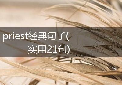 priest经典句子(实用21句)