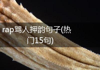 rap骂人押韵句子(热门15句)