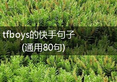 tfboys的快手句子(通用80句)