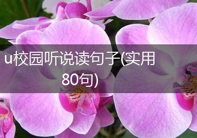u校园听说读句子(实用80句)