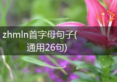 zhmln首字母句子(通用26句)