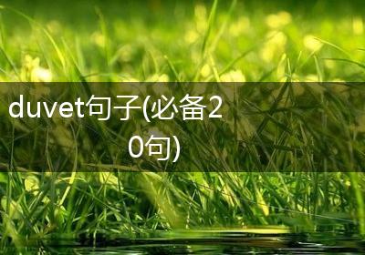 duvet句子(必备20句)