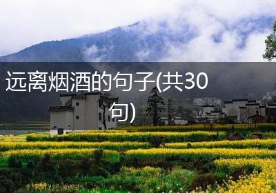 远离烟酒的句子(共30句)