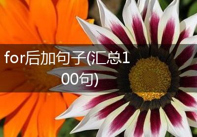 for后加句子(汇总100句)