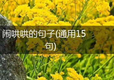 闹哄哄的句子(通用15句)