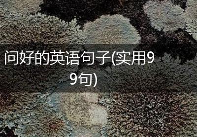 问好的英语句子(实用99句)