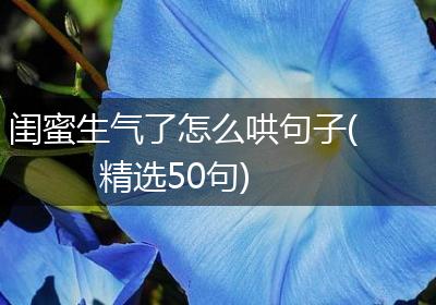闺蜜生气了怎么哄句子(精选50句)