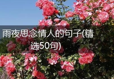 雨夜思念情人的句子(精选50句)