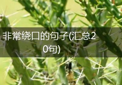 非常绕口的句子(汇总20句)
