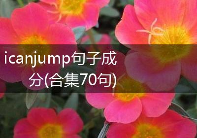 icanjump句子成分(合集70句)