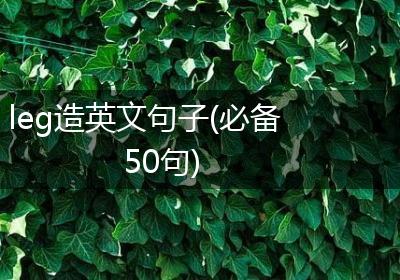 leg造英文句子(必备50句)