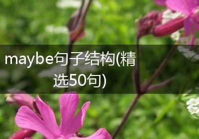 maybe句子结构(精选50句)