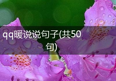 qq暖说说句子(共50句)