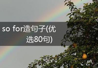 so for造句子(优选80句)